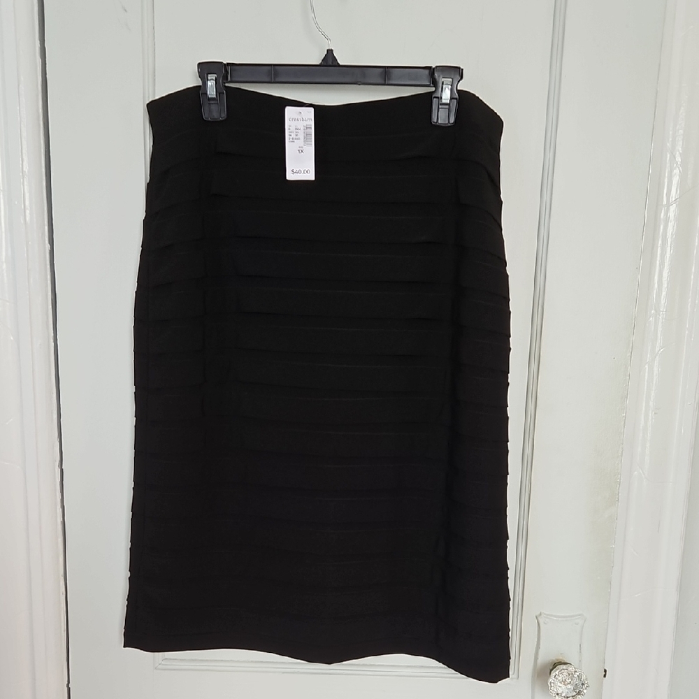 NWT Elegant Black Pencil Skirt- 1X